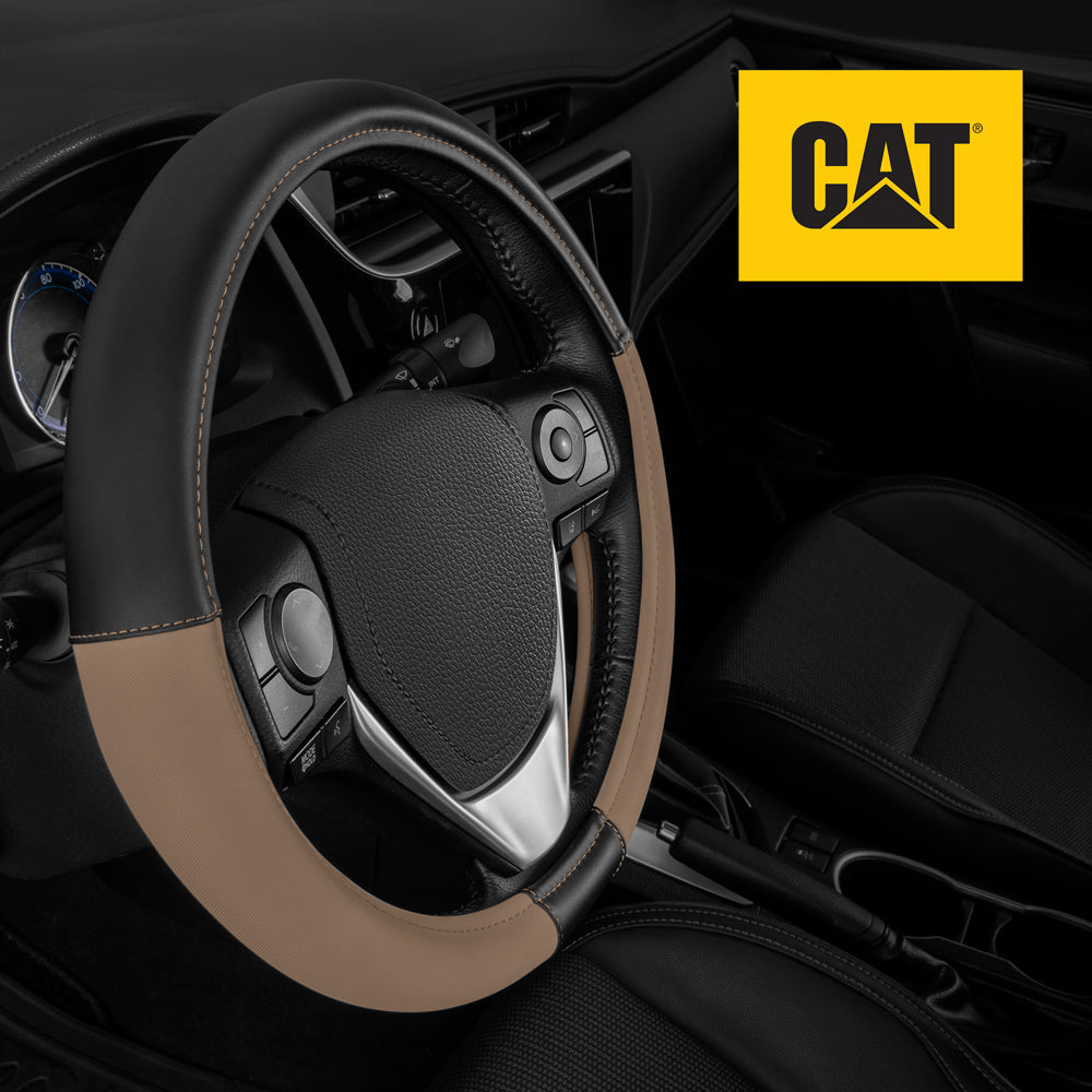 CAT ErgoDrive Faux Leather Steering Wheel Cover (Fits 14.5" - 15.5")