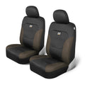 Cat® FlexFit™ Black Beige Seat Covers for Cars, Trucks, & SUV - Set of (2) Front Car Seat Cover Front Seat Protectors - Airbag Compatible Seat Covers for SUV Interior Covers & Seat Cover Accessories