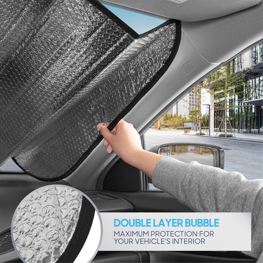 BDK Pink/Purple Butterfly Front Windshield Sunshade (58" x 27")
