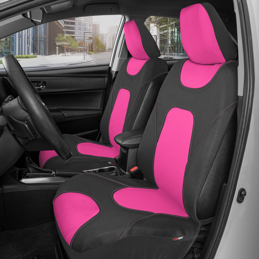 MotorTrend 2-Pack AquaShield Water-Proof Two-Tone Neoprene Front Seat Covers