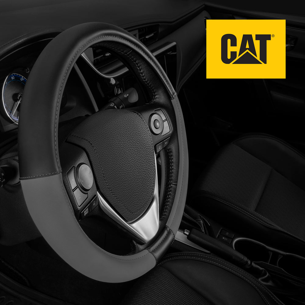 CAT ErgoDrive Faux Leather Steering Wheel Cover (Fits 14.5" - 15.5")