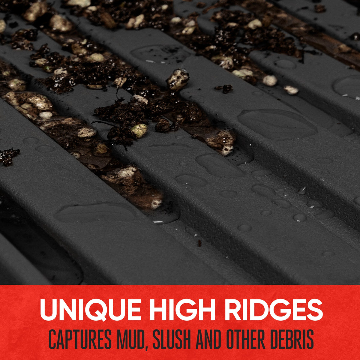 MotorTrend 3-Piece FlexTough Advanced Rubber Multi-Channel Front Floor Mats and Rear Floor Mat