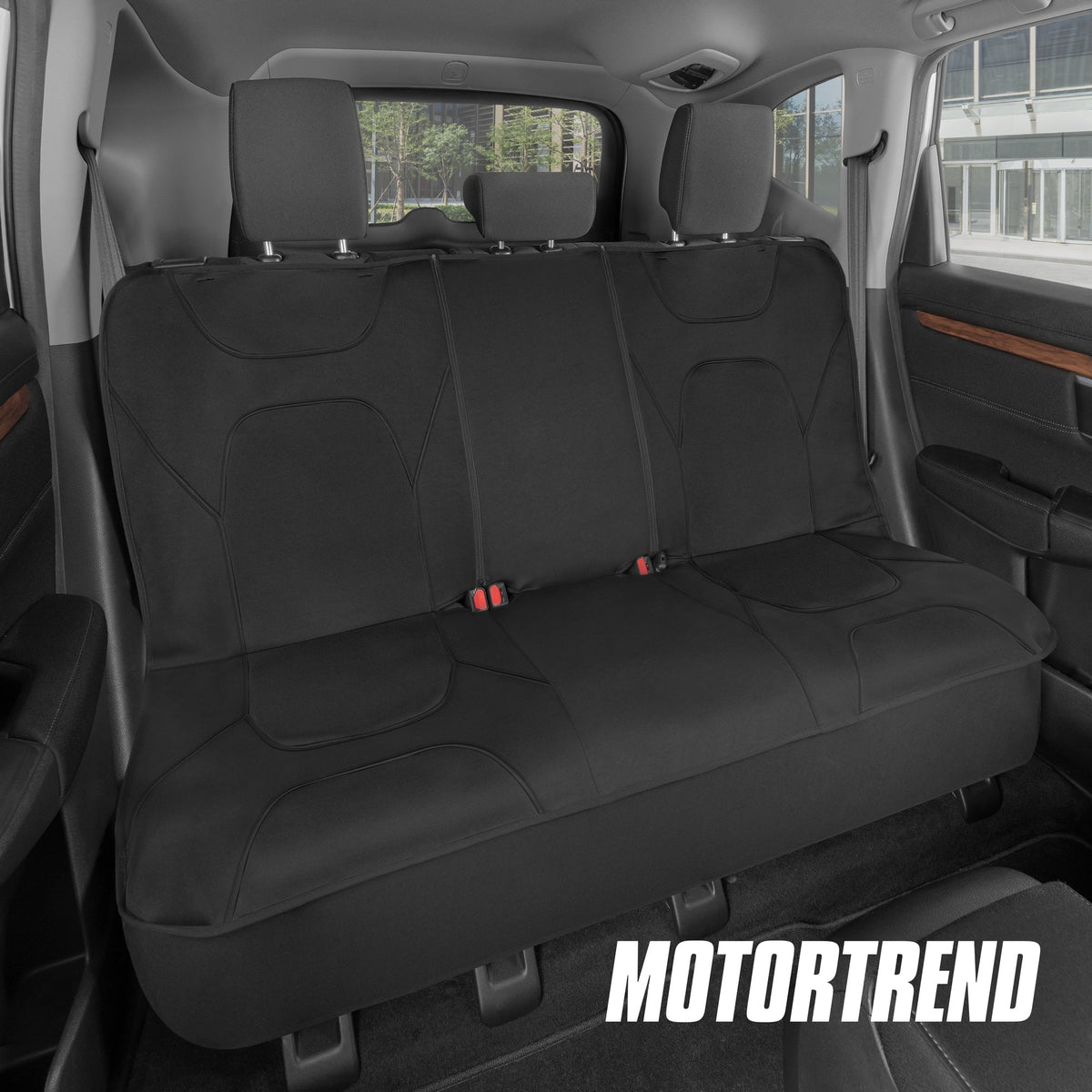 MotorTrend AquaShield Water-Proof Two-Tone Neoprene Rear Seat Covers