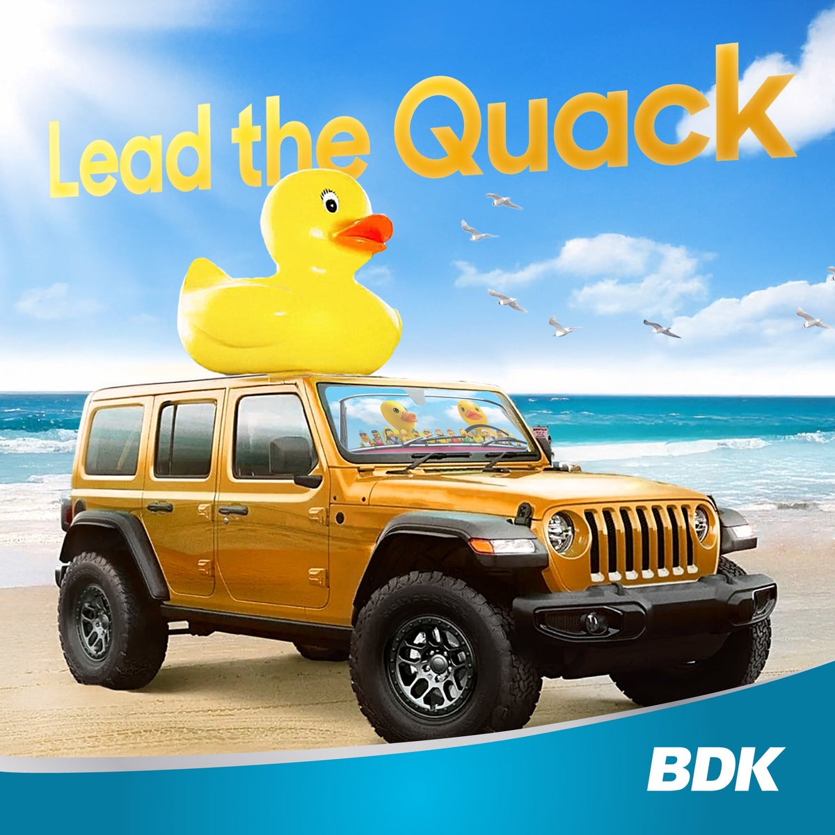 Duck Duck Jeep Sun Shade Fits 1987-2021 Jeep Wrangler JK, JL, CJ, YJ, TJ & 2020-2021 Gladiator - Custom Fit Windshield Sunshade Foldable Accordion Interior UV Protection Sun Window Visor 53” x 16.5”