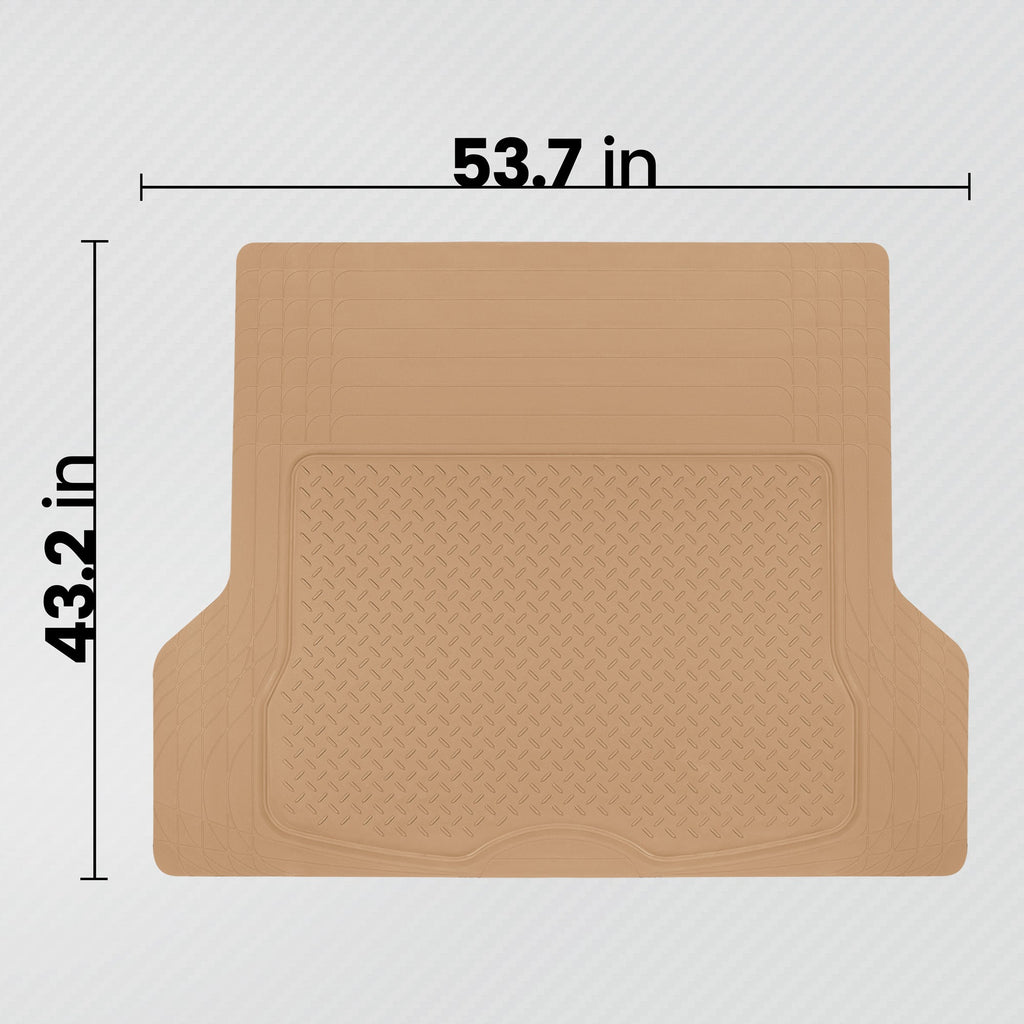 BDK Trunk/Cargo Rubber Liner - Heavy Duty, All Weather, Trim to Fit (53.8" x 43.2")