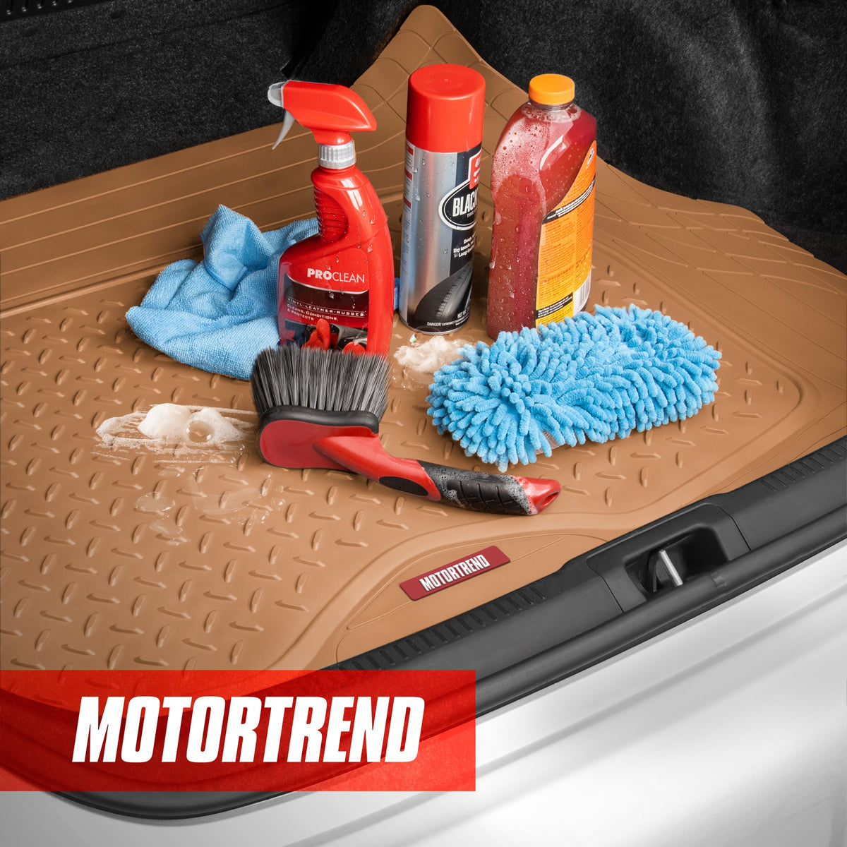 MotorTrend Utility Trunk/Cargo Liner Mat - Heavy Duty, All Weather, Trim to Fit
