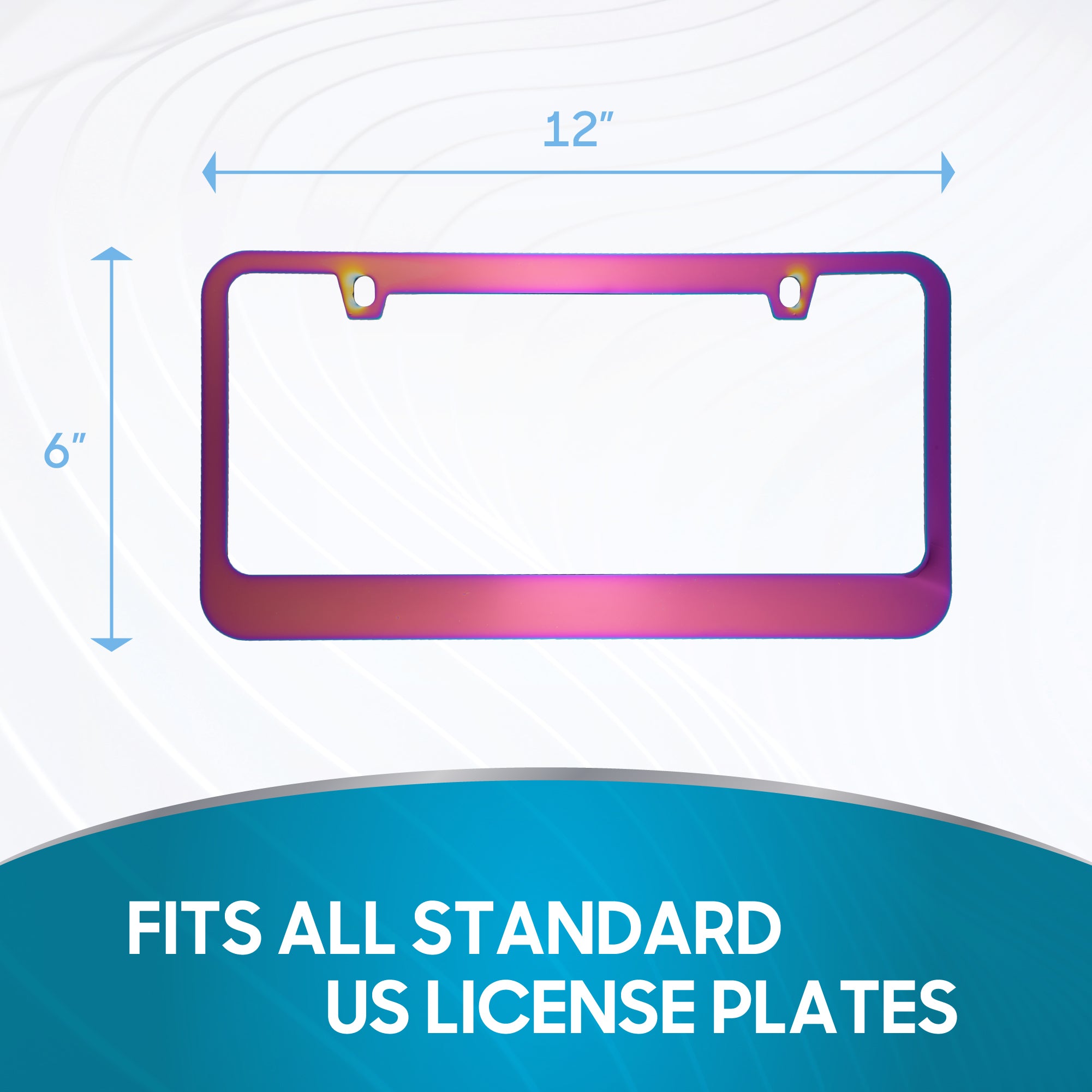 BDK Heavy Duty Rust-Proof Stainless-Steel Metal Plated License Plate Frame Universal Size for Car Truck SUV