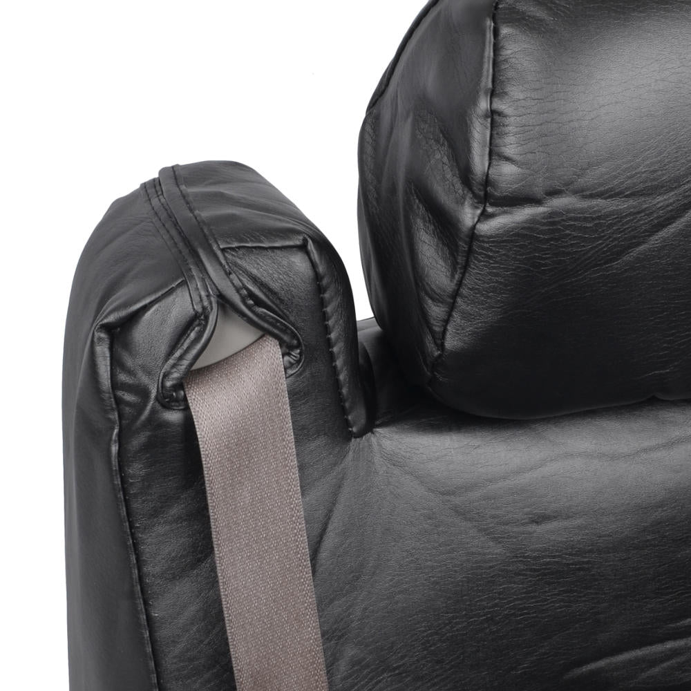 BDK 2-Pack Premium Faux Leather Front Seat Covers with Integrated Seatbelt Covers