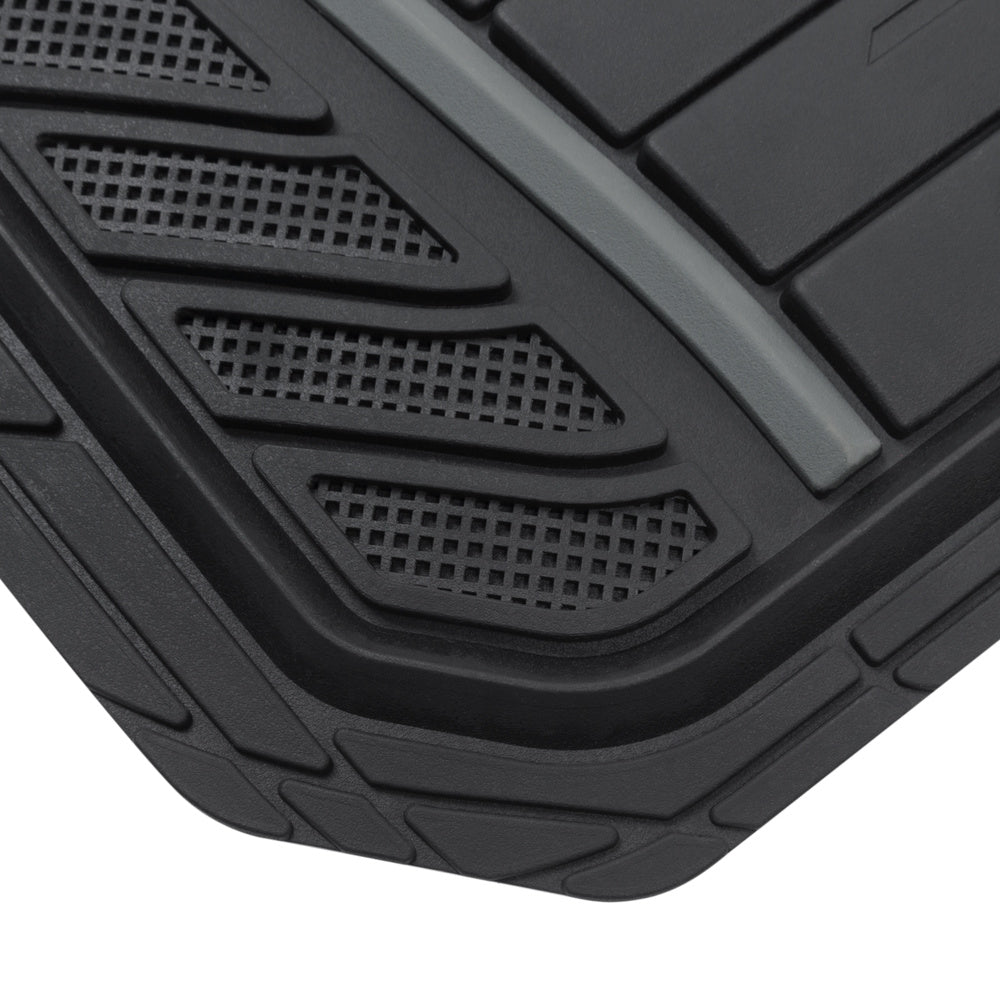 Warner Bros DC Comics 2-Piece Armored Batman Logo Front Floor Mats - Heavy Duty, All Weather, Trim to Fit