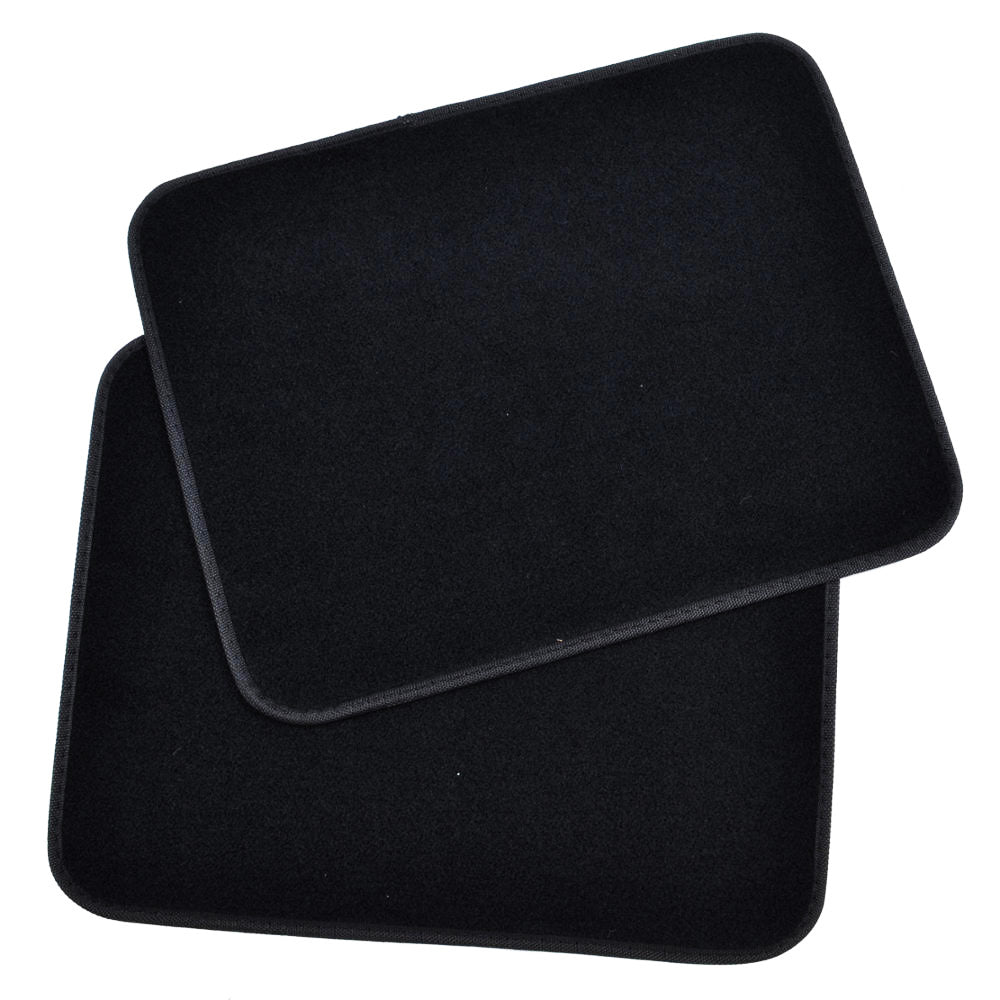 BDK 5-Piece Purple & White Flowers Front Floor Mats, Rear Floor Mats, and Steering Wheel Cover (Fits 14.5" - 15.5")