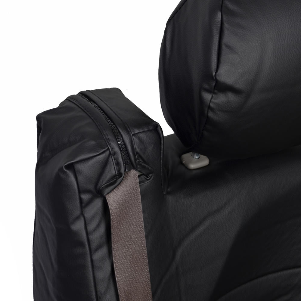 BDK 2-Pack Premium Faux Leather Front Seat Covers with Integrated Seatbelt and Armrest Covers