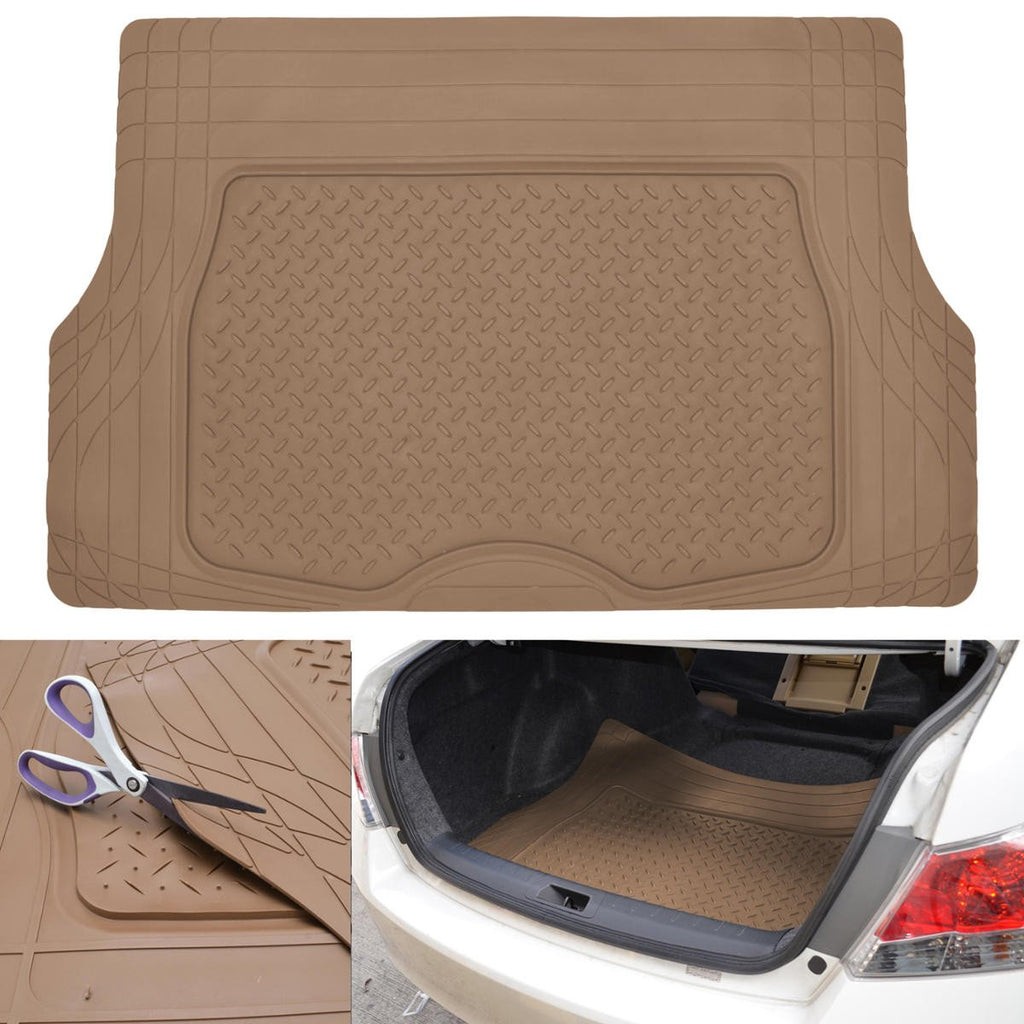 MotorTrend Utility Trunk/Cargo Liner Mat - Heavy Duty, All Weather, Trim to Fit