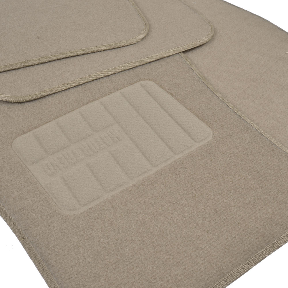 MotorTrend 4-Piece FatRug Premium Carpet Front Floor Mats and Rear Floor Mats with Heel Padding