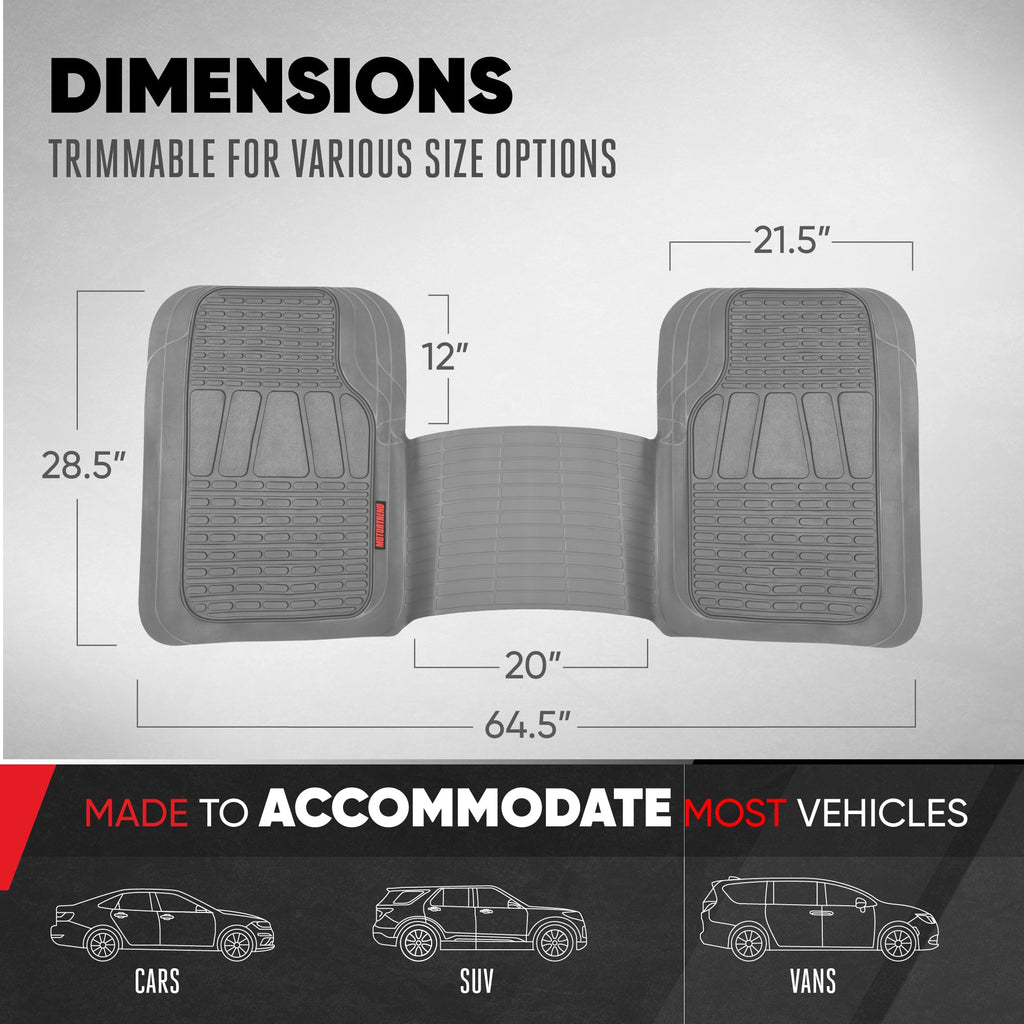 MotorTrend WingRunner Rear Floor Mat - Trim to Fit