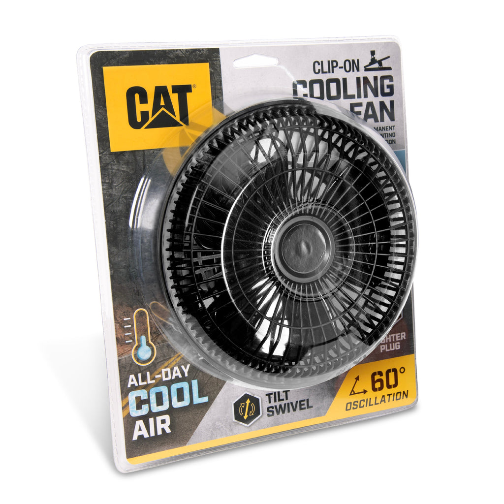 CAT 12-Volt Portable Clip-On Fan with Oscillating Design