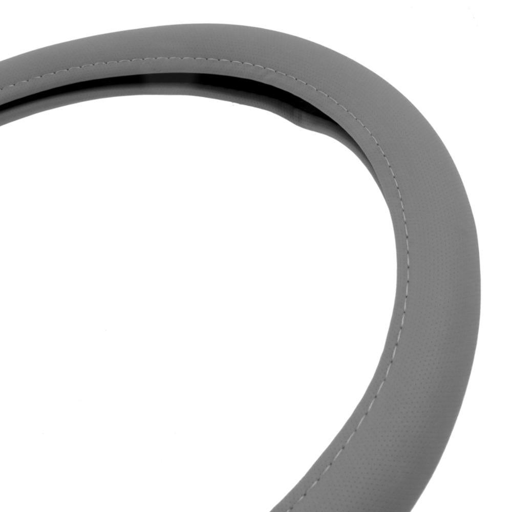 BDK Sporty Faux Leather Soft Grip Steering Wheel Cover (Fits 14.5" - 15.5")