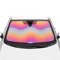 BDK Retro Wave Automotive Windshield Sunshades Accordion Folding Style - Windshield Sun Shade Auto Shade for Cars Trucks SUVs Vans Sun Visor Protector to Block UV Rays – Keeps Vehicle Cool 58” x 27”