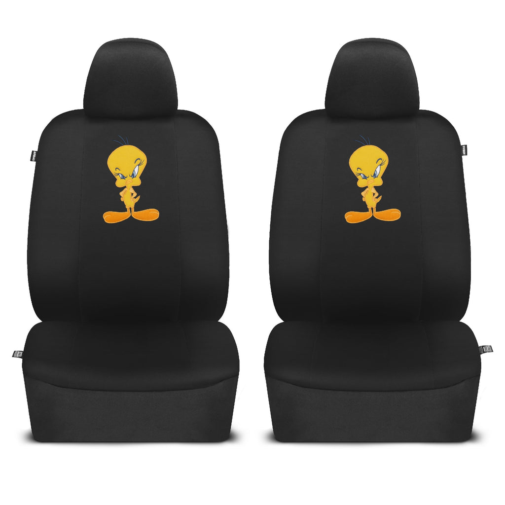 Warner Bros Looney Tunes 9-Piece Tweety Bird Front Seat Covers and Rear Seat Covers