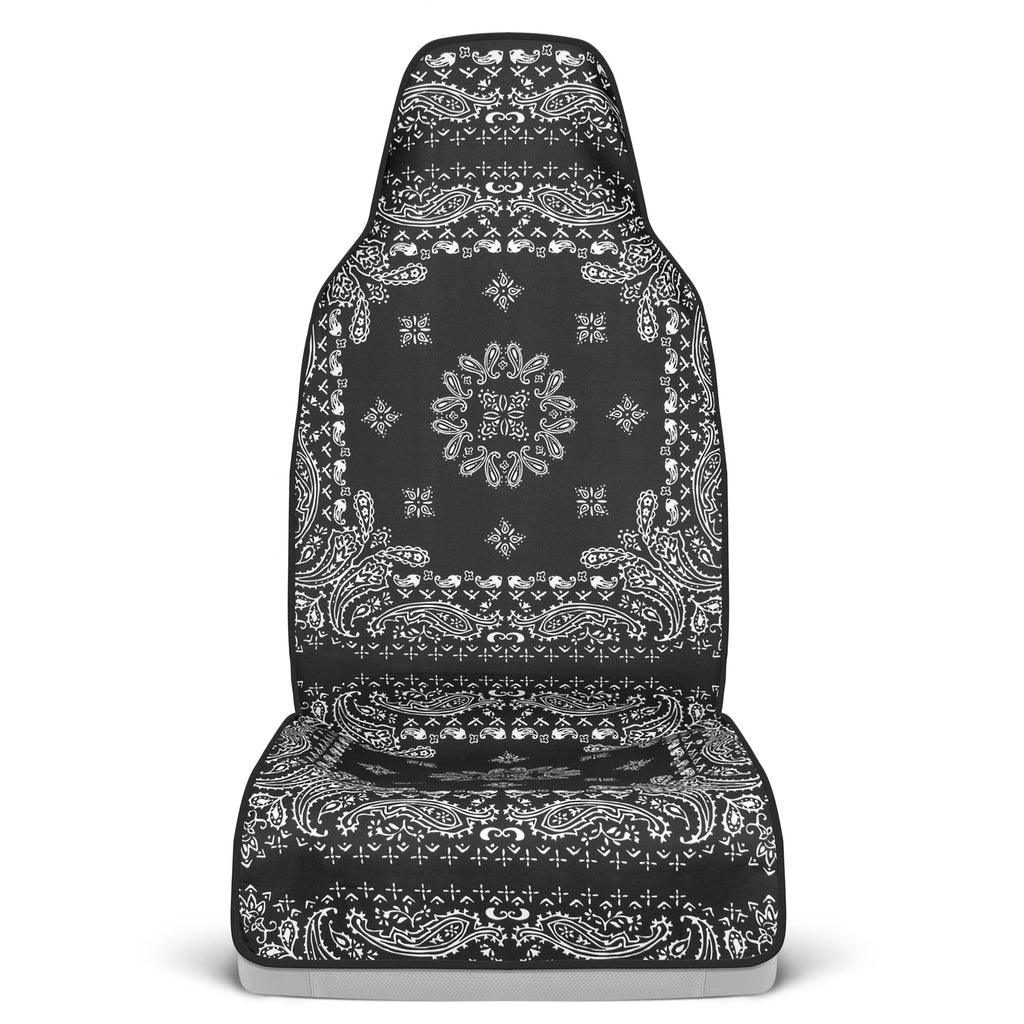 Carbella 2-Pack Black Paisley Front Seat Covers