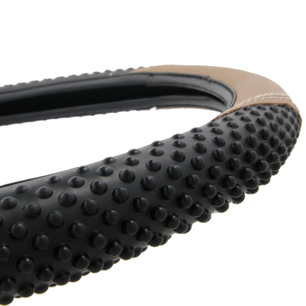 BDK Ergonomic Sport Massage Grip Steering Wheel Cover (Fits 14.5" - 15.5")