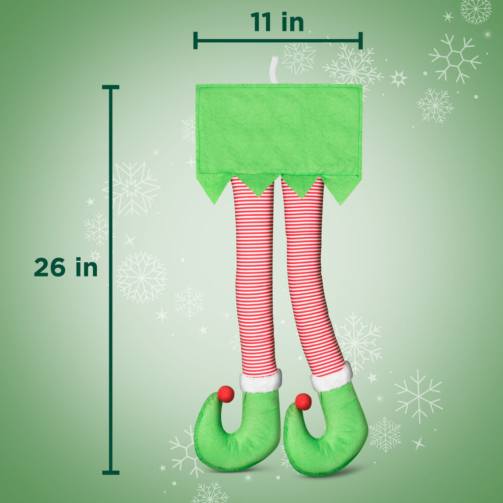 Carbella Trunk/Cargo Holiday Elf Legs Decoration