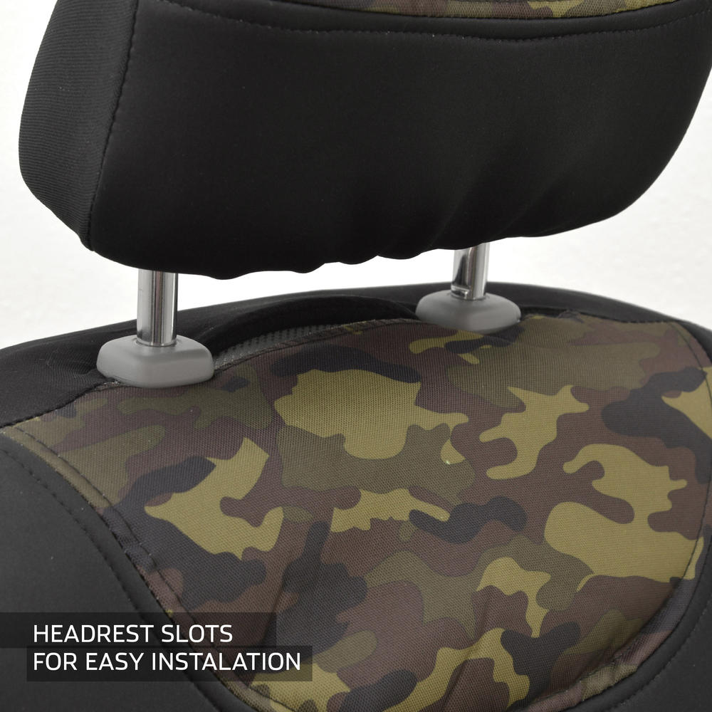 BDK 2-Pack Camo Two-Tone Water-Proof Front Seat Covers
