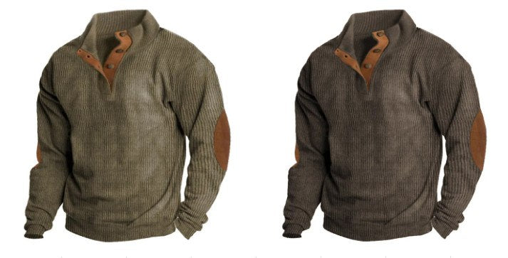 Men's Outdoor Casual Stand Collar Long Sleeve Sweatshirt